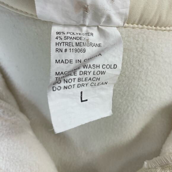Aspen Fleece Zip Up Jacket Beige Softshell Ivory Beige Womens Large - Picture 11 of 14